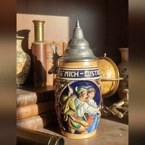 Vintage Original King West Germany Beer Stein Lidded #GentlyGems